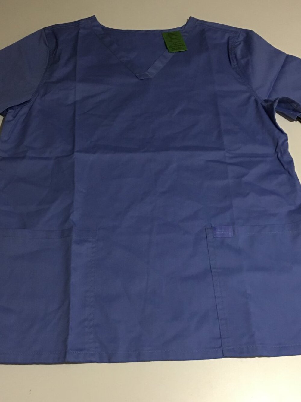Dickies Industrial Strength V-Neck Scrub Top Womens Medium Blue Short Sleeve NWT